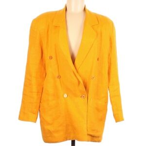 Rapport Linen blazer oversized S gold orange yellow